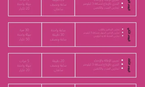 كيف اسوي جدول تمارين؟